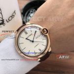 Perfect Replica Cartier Ballon Bleu 43mm White Dial Watch
